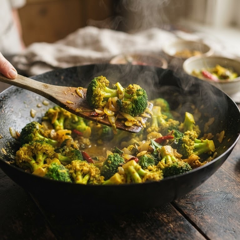 Broccoli met kerrie uit de wok recept