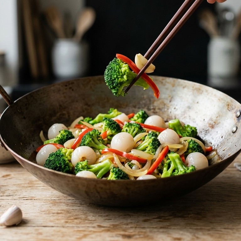 Broccoli met lychees recept