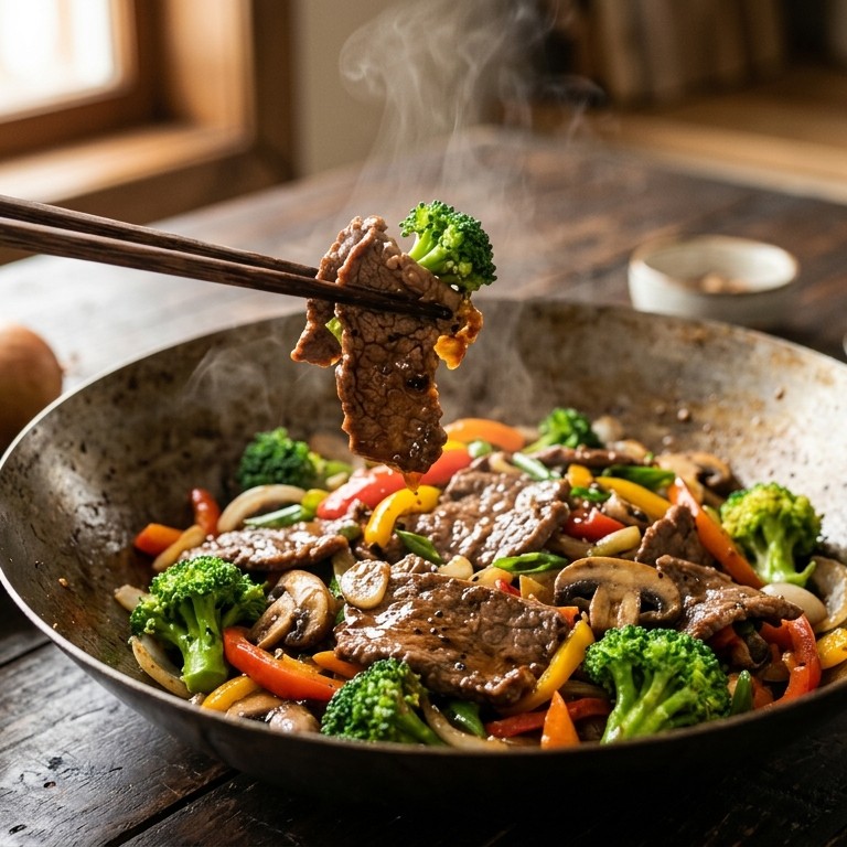 Broccoli met runderbiefstuk recept