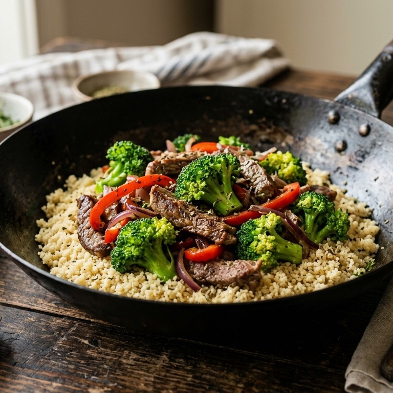 Broccoli met vleesreepjes recept