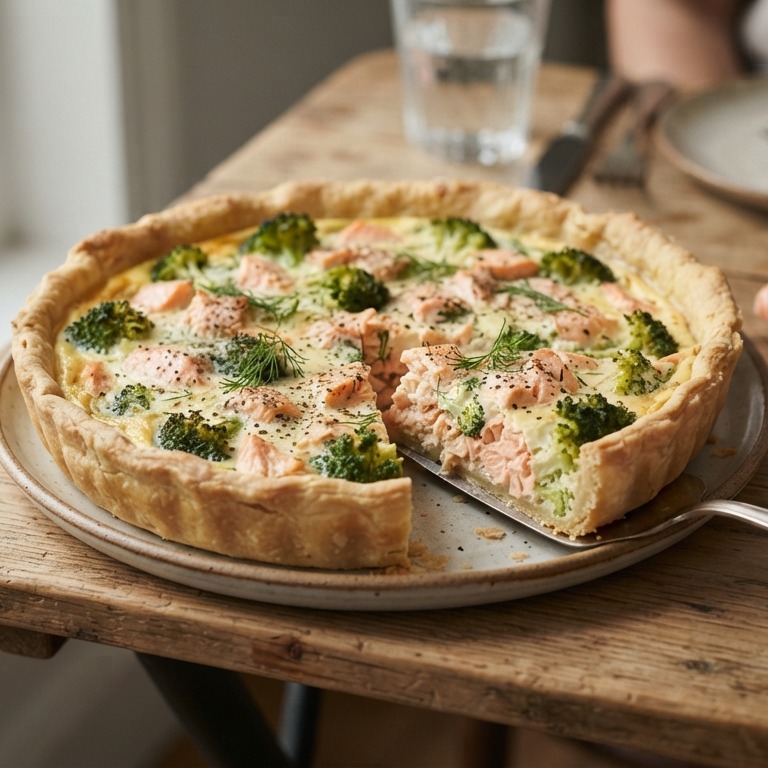 Broccoli zalm taart recept