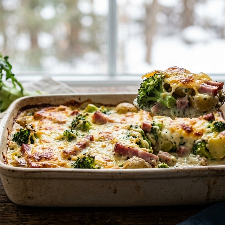 Broccolischotel met ham recept