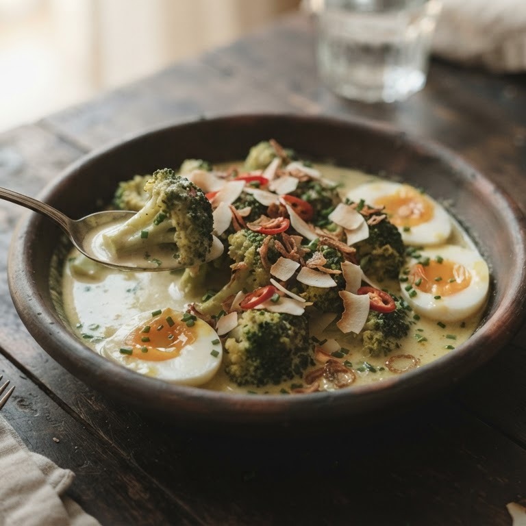 Broccolischotel met kokosmelk recept