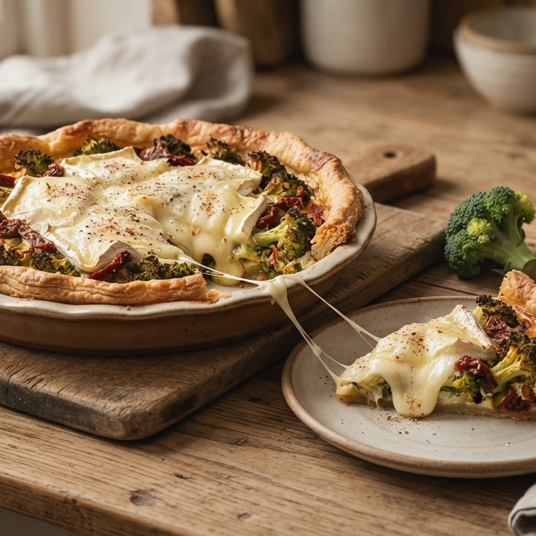 Broccolitaart met roombrie recept