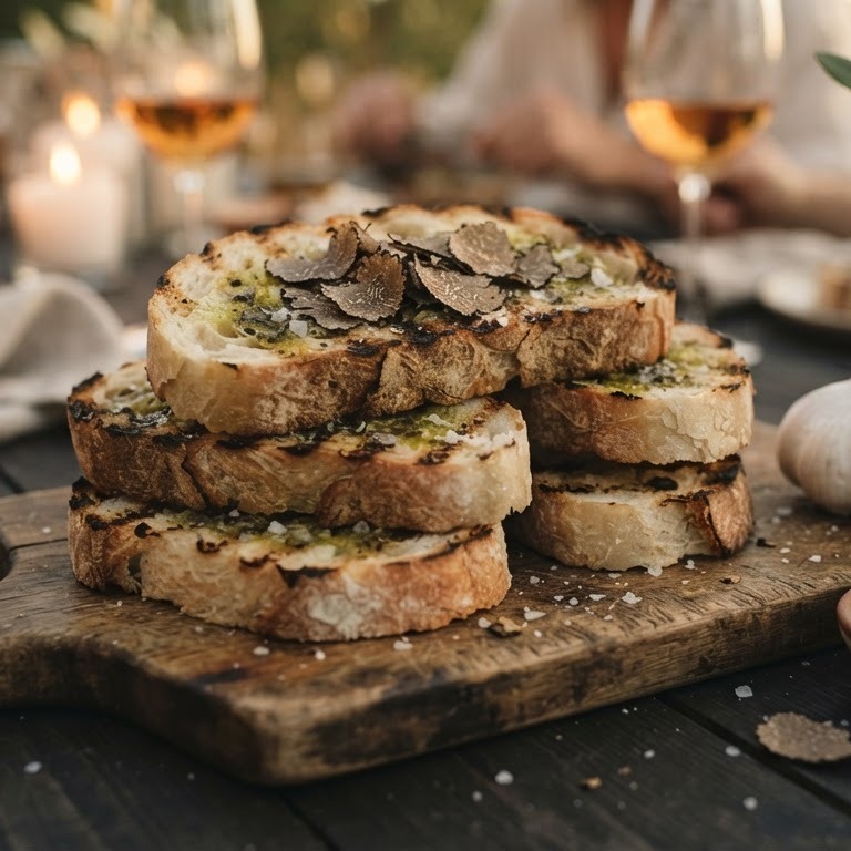 Brood van grill met knoflook en olijfolie recept