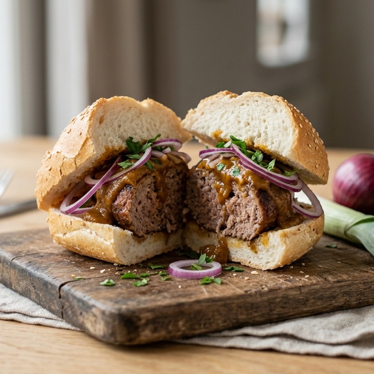 Broodje bal à la Bourgondia recept