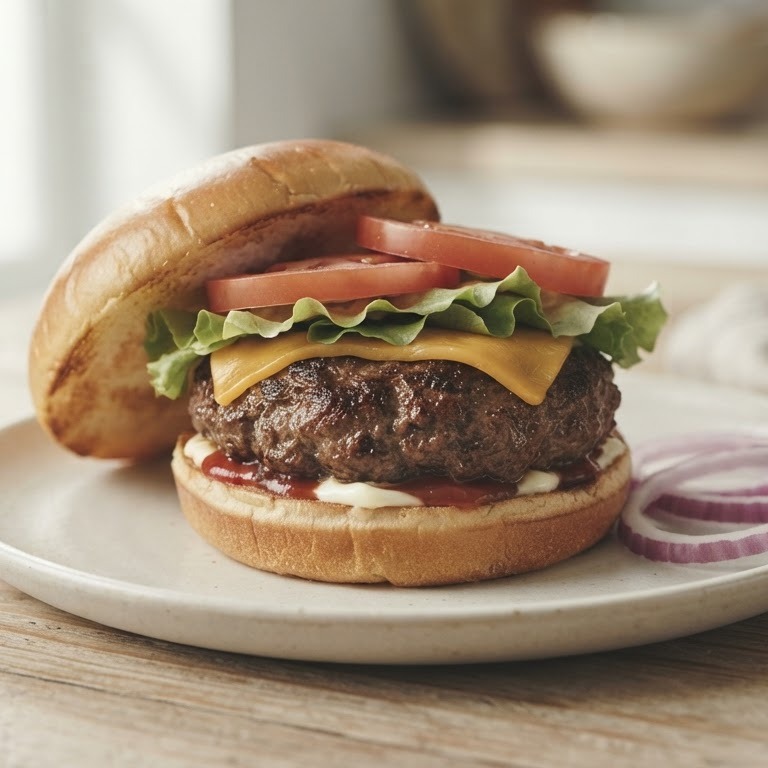 Broodje eigengemaakte hamburger recept