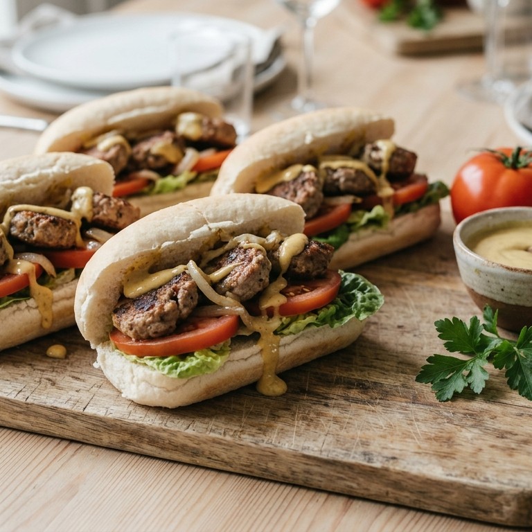 Broodje gehakt met mosterdaus vor buffet recept