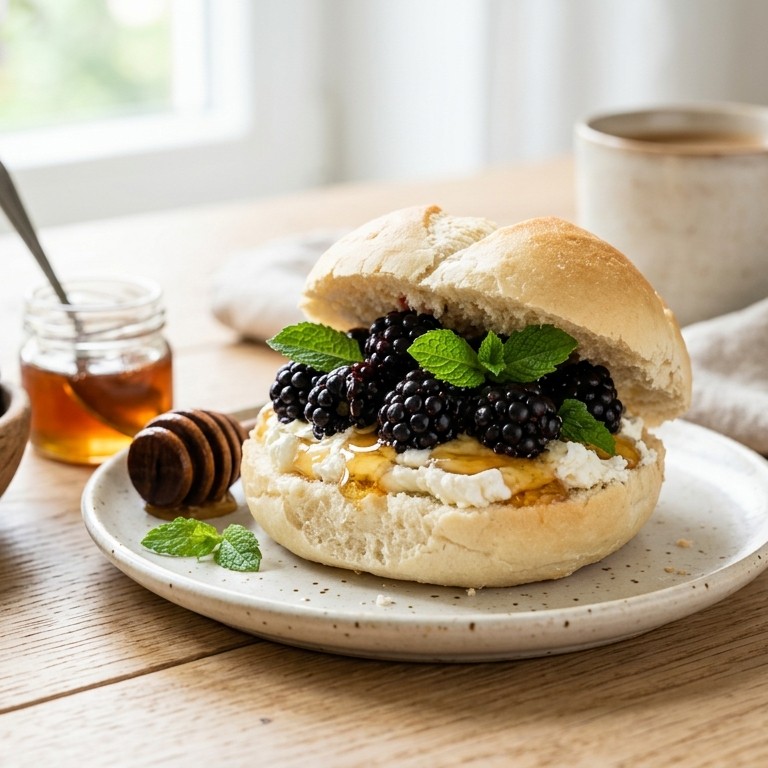 Broodje geitenkaas met bramen recept