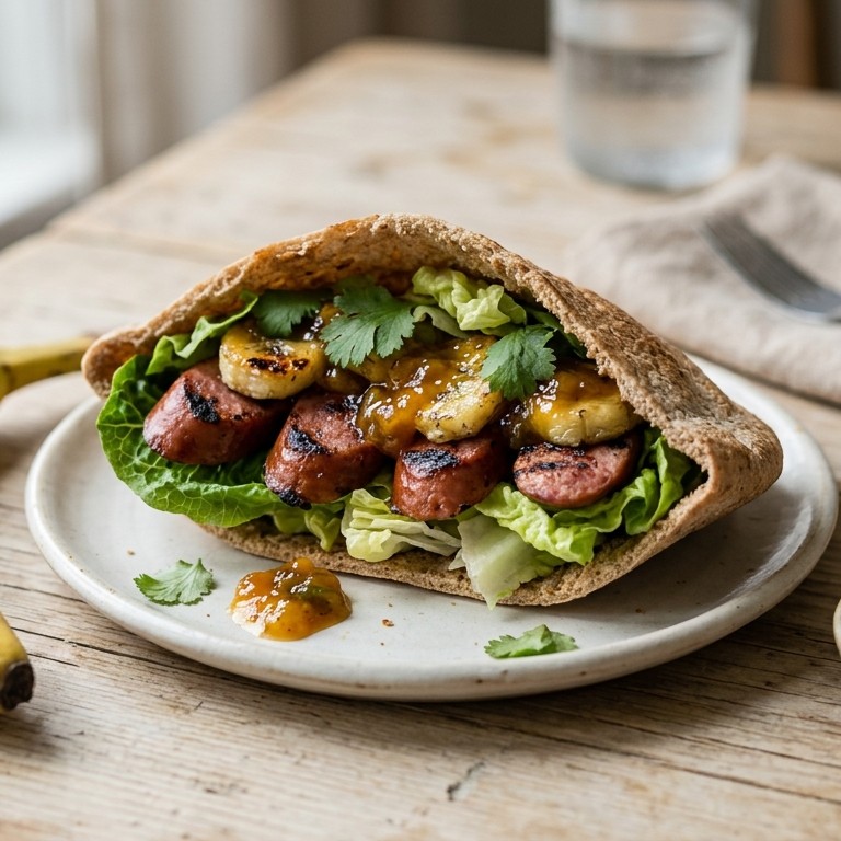 Broodje grillworst met banaan recept