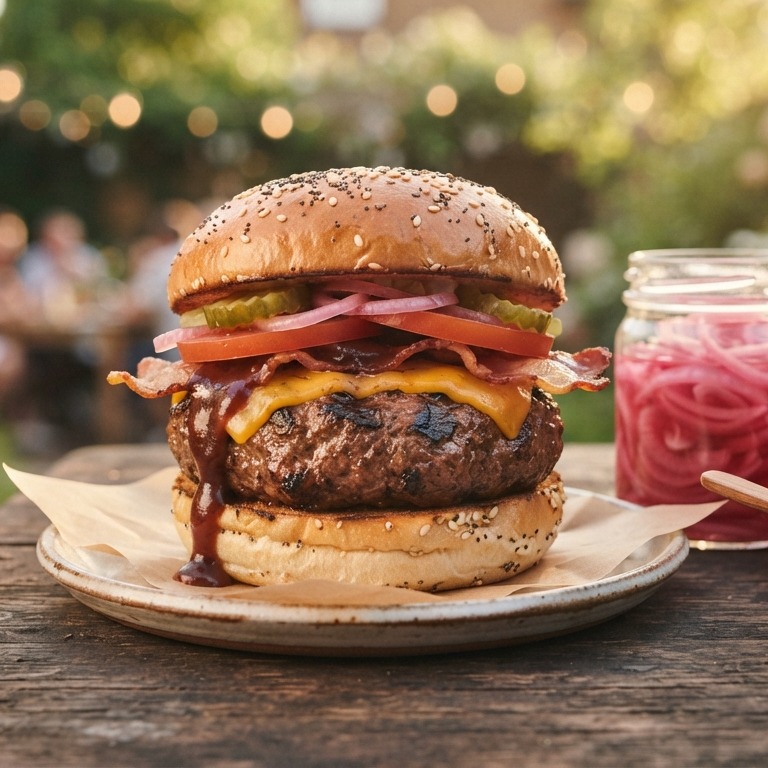 Broodje hamburger de luxe voor de bbq recept