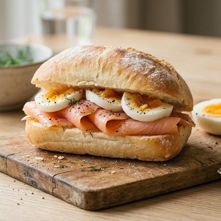 Broodje zalm-ei recept
