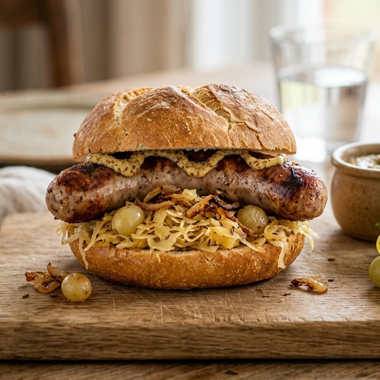 Broodje zuurkool met braadworst recept