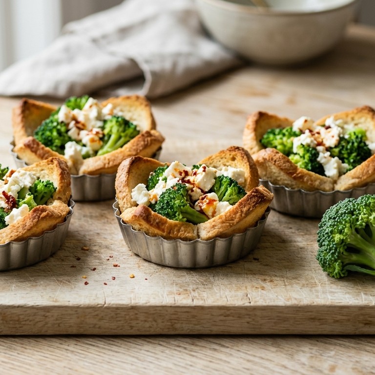 Broodtaartje met broccoli en feta recept