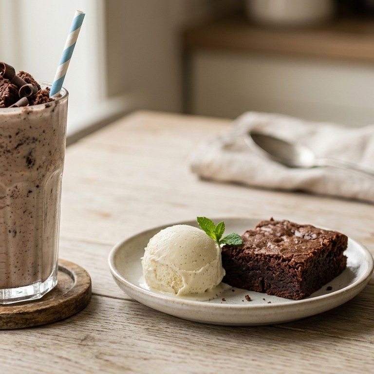 Brownie milkshake recept