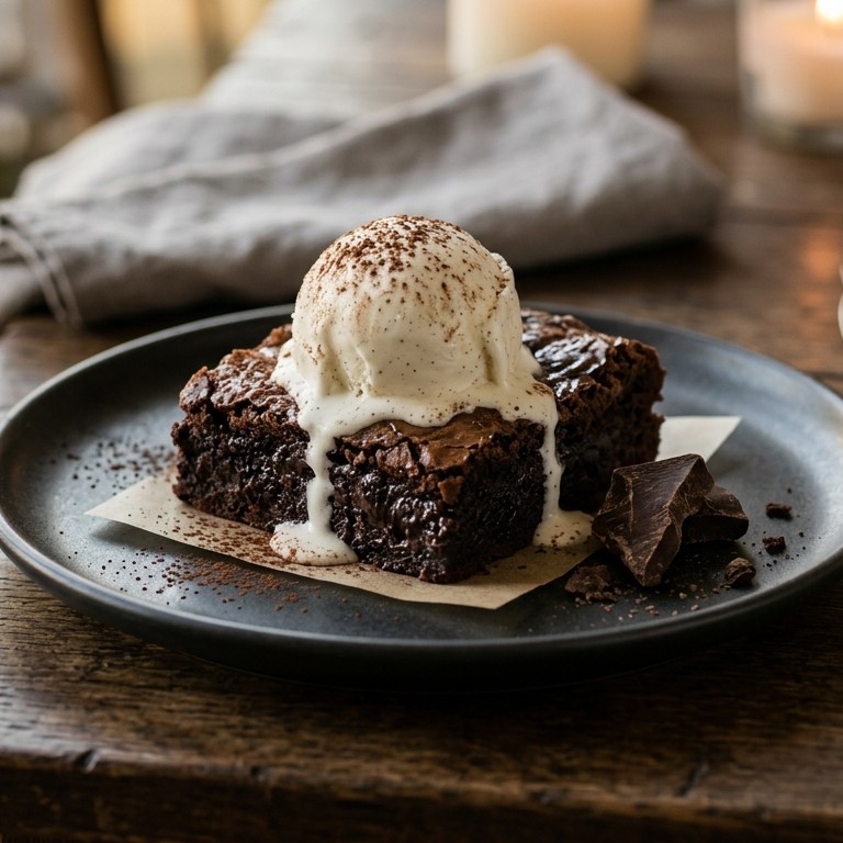 Brownies met ijs recept