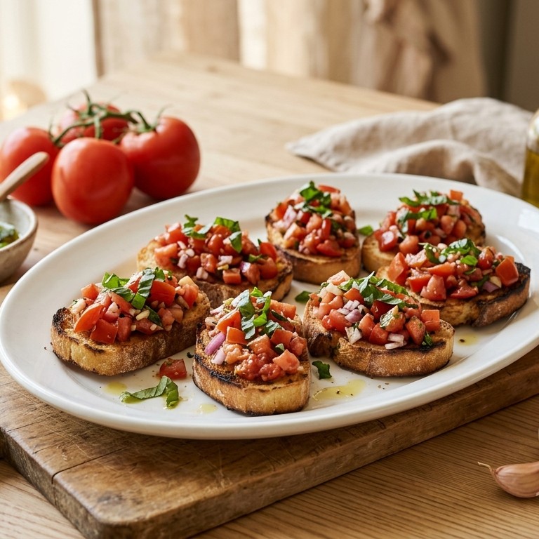 Bruchetta met tomaten en basilicum recept
