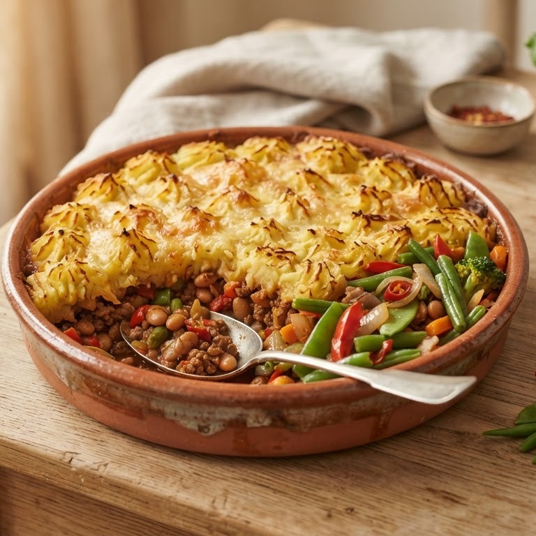 Bruine bonen schotel met Thaise roerbakgroente recept