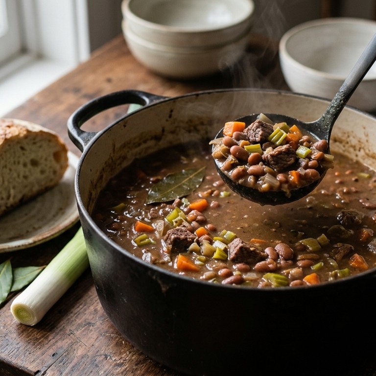 Bruine bonensoep van Ria recept