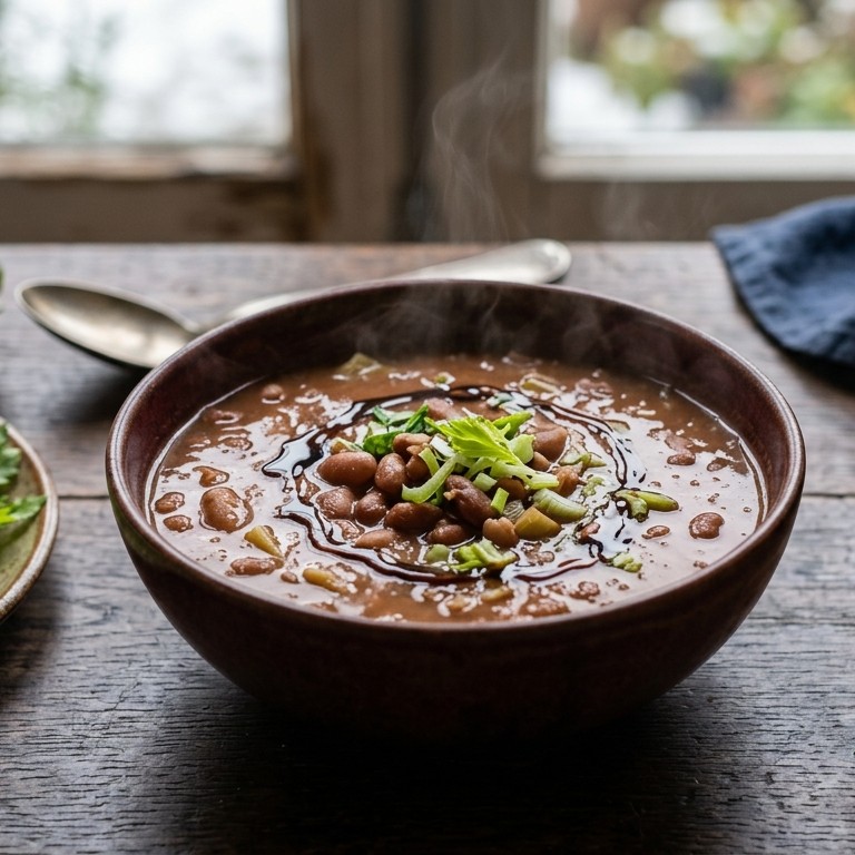 Bruine bonensoep veganistisch recept