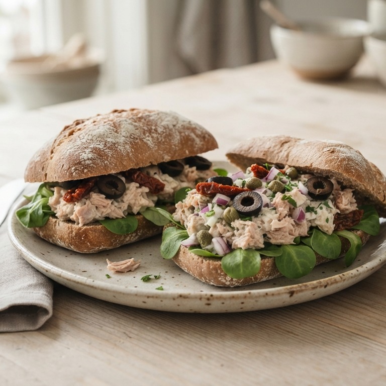 Bruine pistolets met tonijnsalade recept