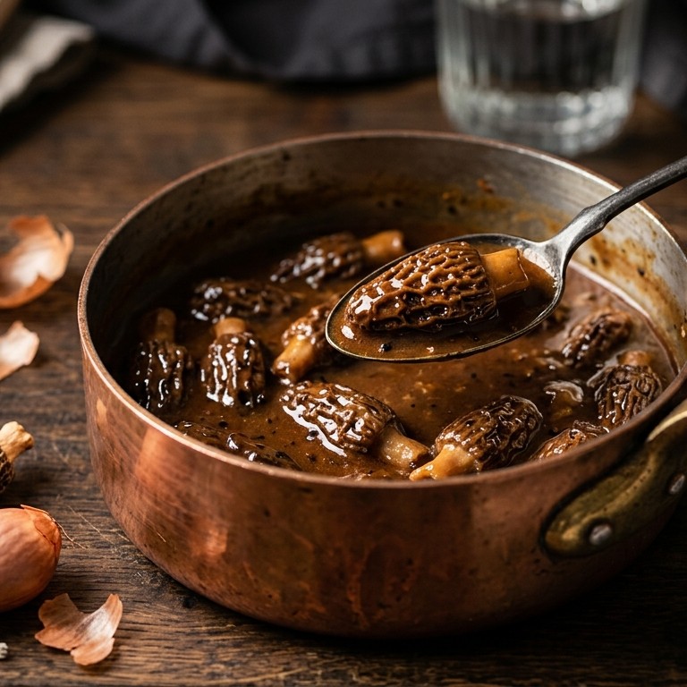 Bruine saus met morilles recept