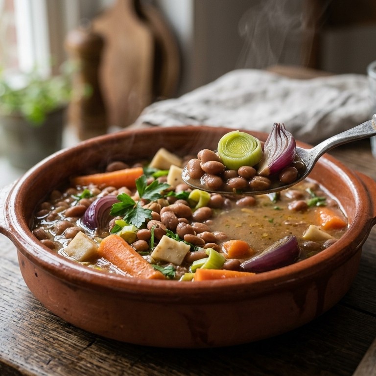 Bruinebonenschotel met wintergroenten recept