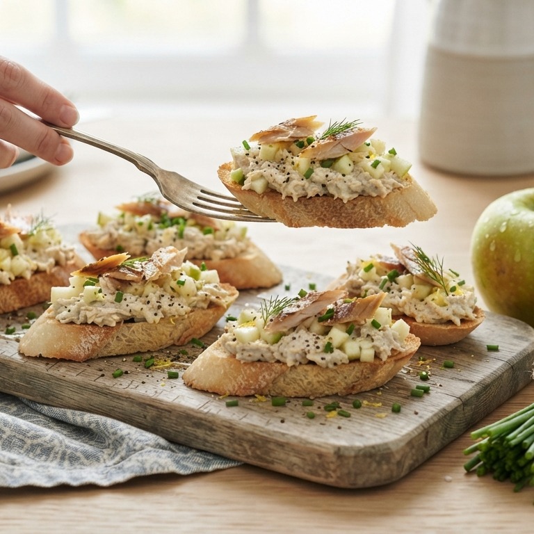Bruschetta met gerookte makreel recept