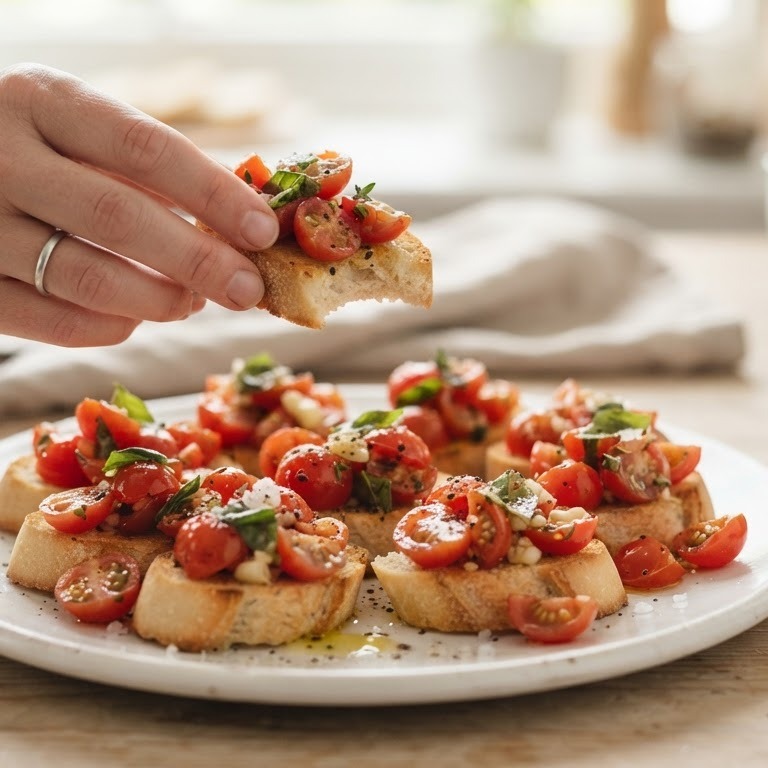 Bruschetta met verse tomaten recept