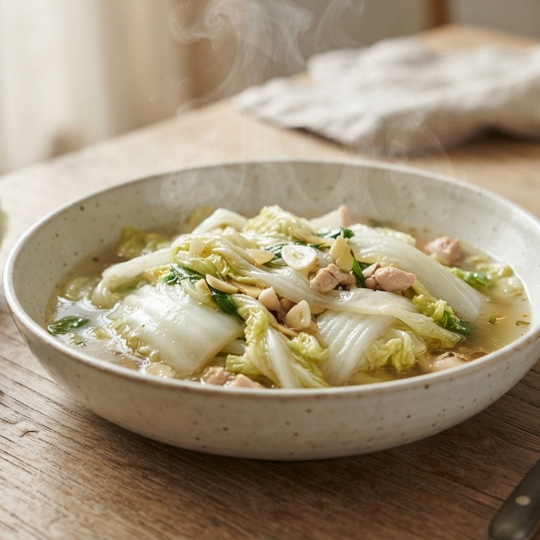 Cah Kol Cina (Chinese kool met kippenbouillon) recept