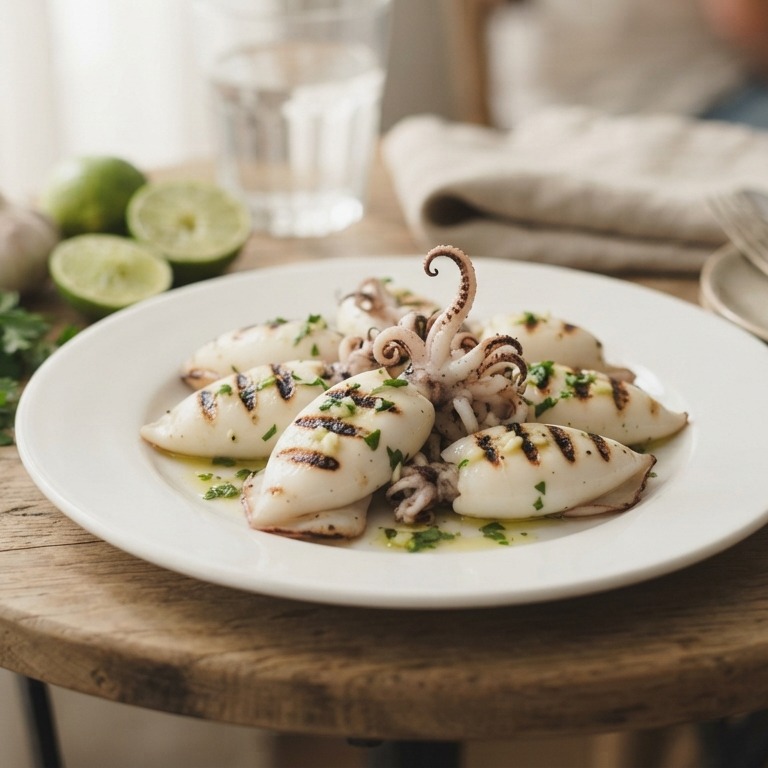 Calamares a la plancha (gegrilde pijlinktvis) recept