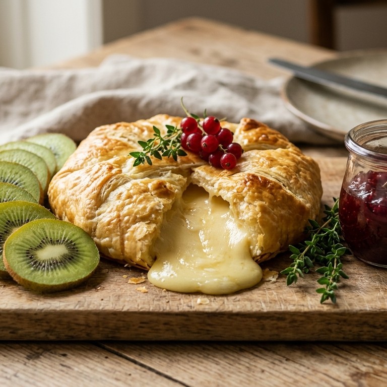 Camembert met kiwi recept
