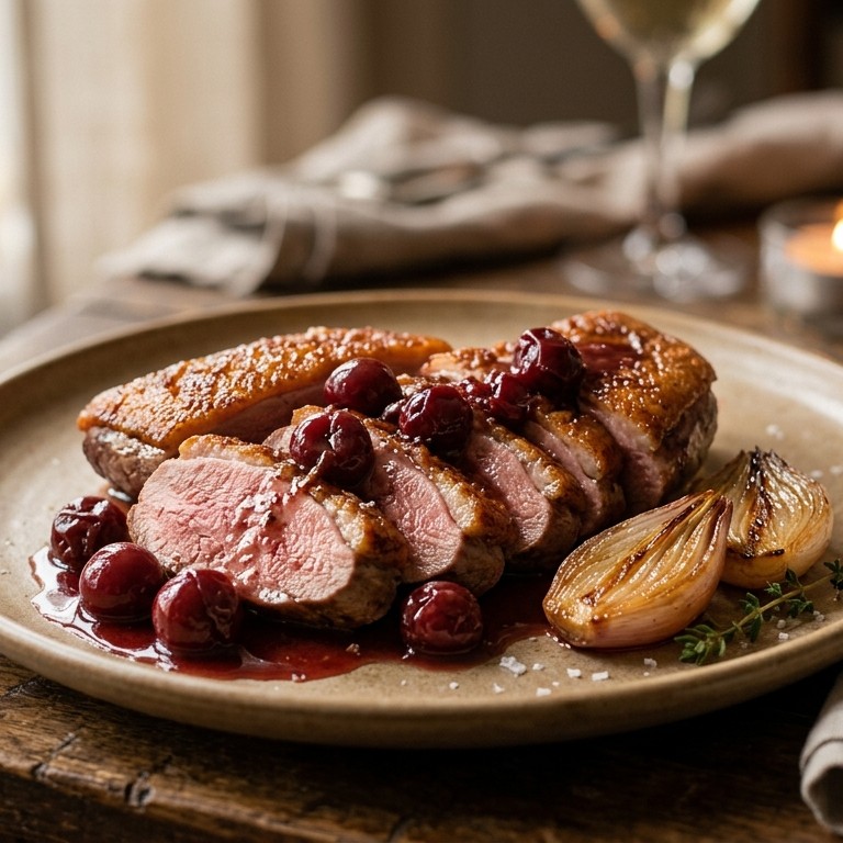 Canard aux cerises (eend met kersen) recept