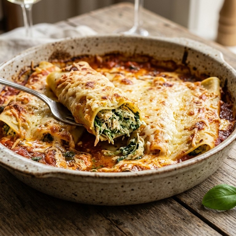 Cannelloni met kip en kruidenkaas recept