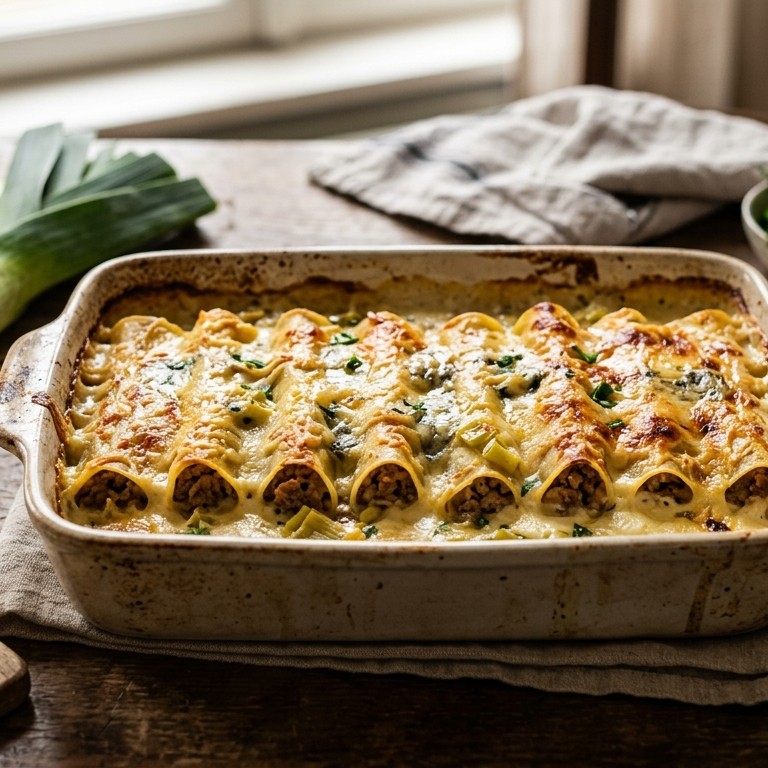 Canneloni met gehakt en kaas-preisaus recept