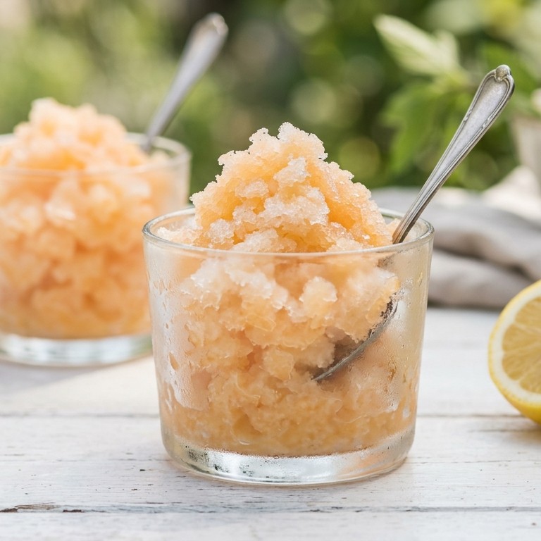 Cantaloupe-meloen-Granita recept