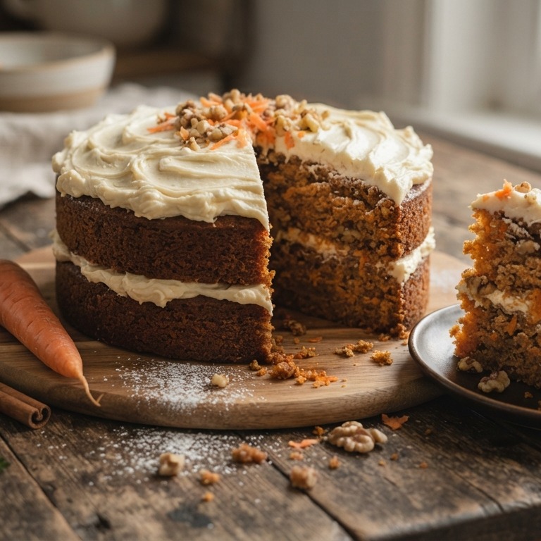 Carrot cake volgens BBC maar dan zonder walnoten (voor 26 cm springvorm) recept