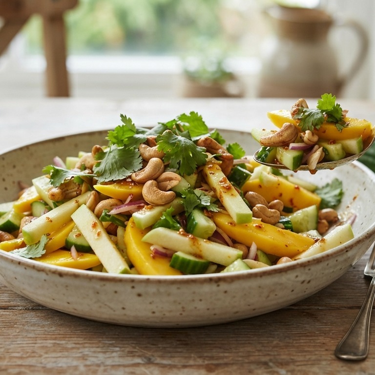 Cashewnoten en mango salade recept