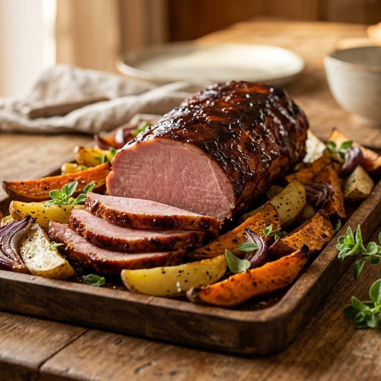 Casselerrib met zoete aardappels recept