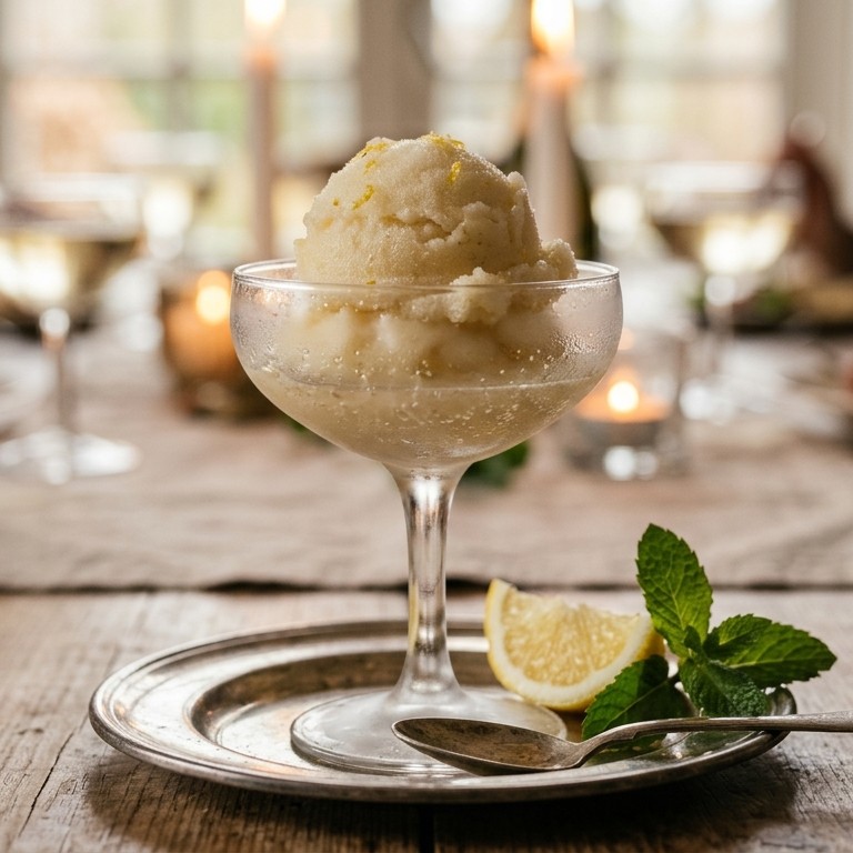 Champagne sorbet recept