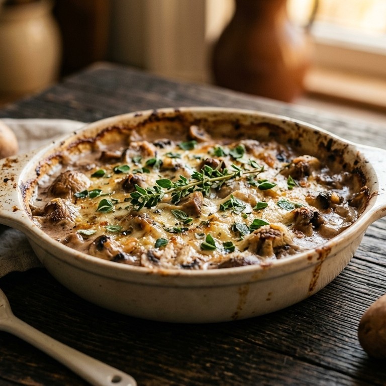 Champignon gratin recept
