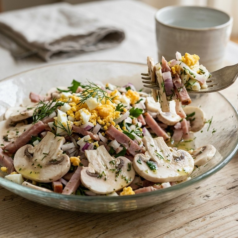 Champignon salade recept
