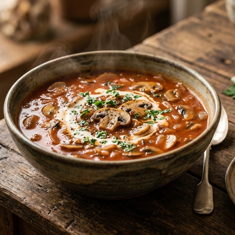 Champignon-tomatensoep recept