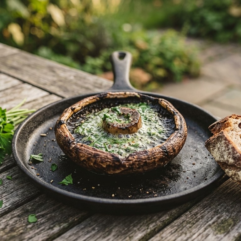 Champignons met kruidenboter recept