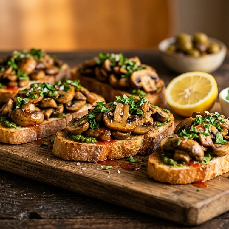 Champignons met peterselie gebakken recept