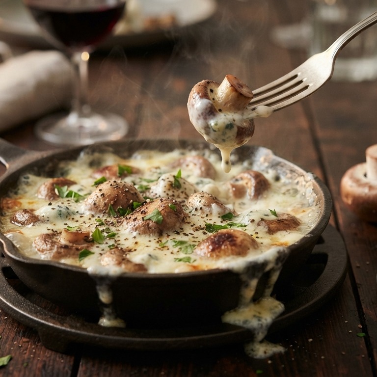 Champignons met roquefort recept