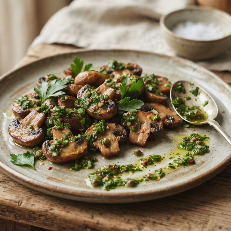 Champignons met salsa verde recept