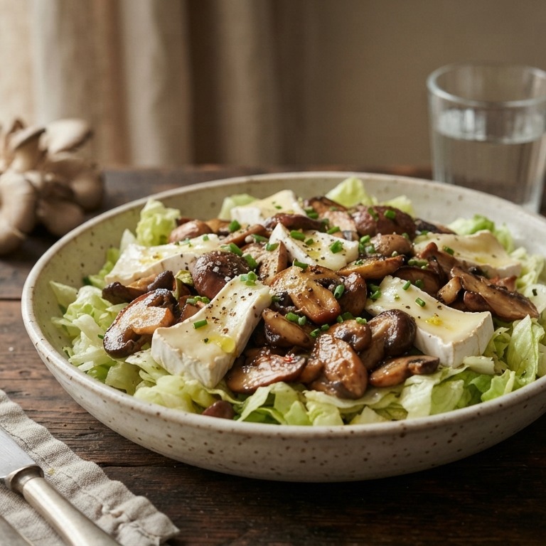 Champignonsalade met brie recept