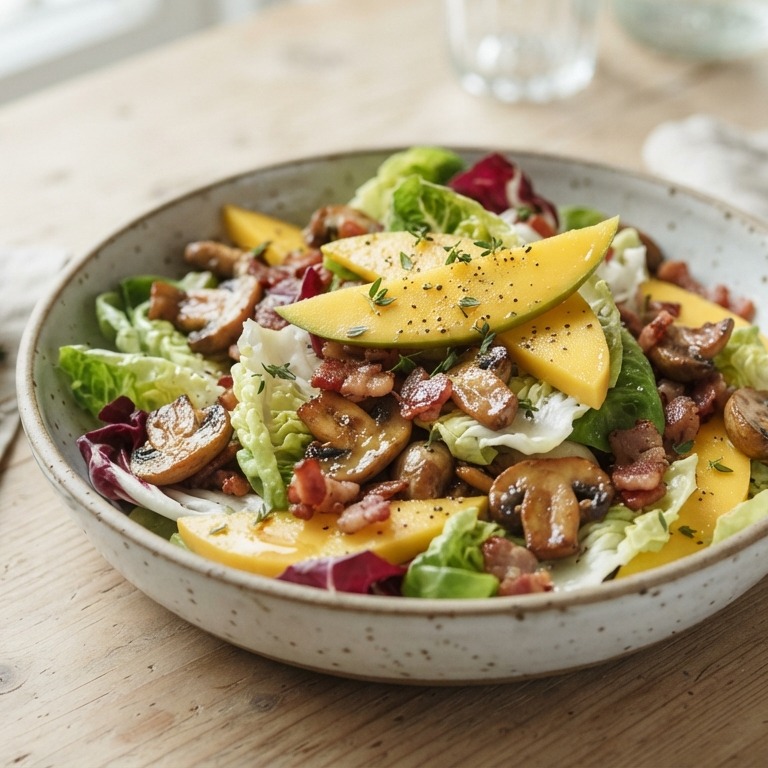 Champignonsalade met mango recept