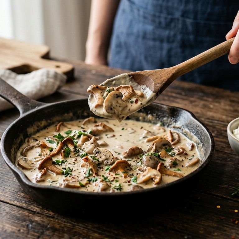 Champignonsaus recept